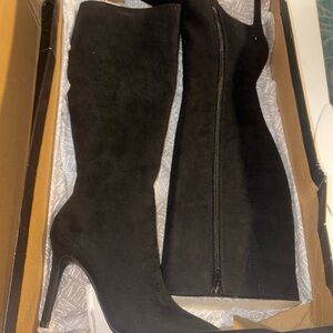 INC International Concepts Black Heeled Boots